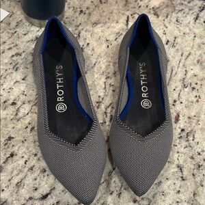 Rothy's Women's Black and Gray Flats size 10